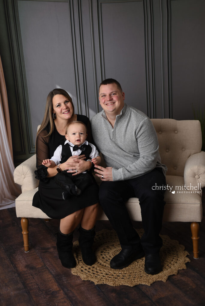 Family photography session done in cozy Wallingford, CT studio 