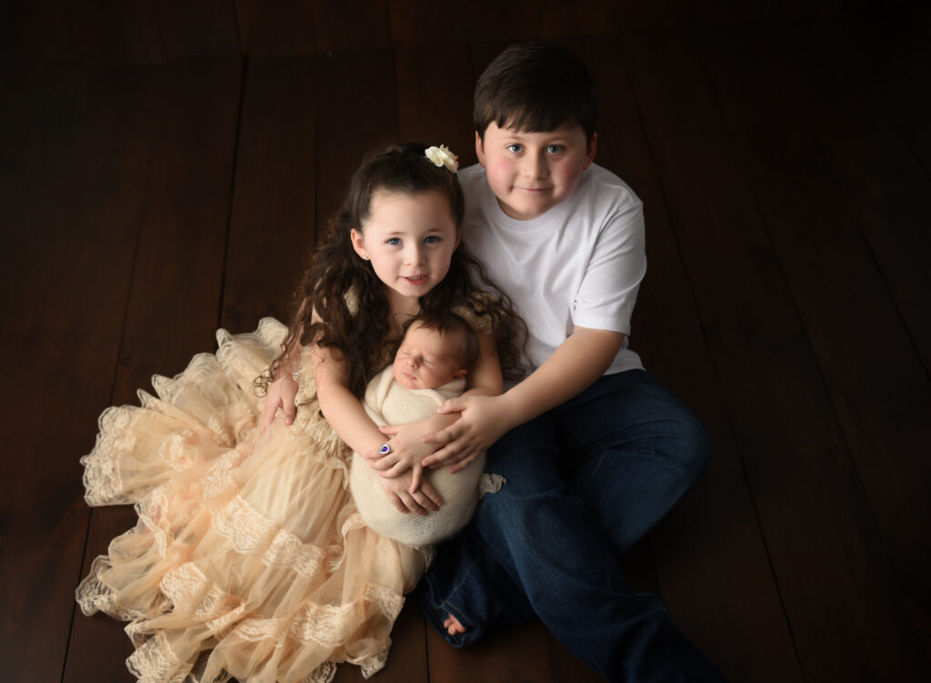 proud siblings at my cozy studio located in Wallingford, CT 