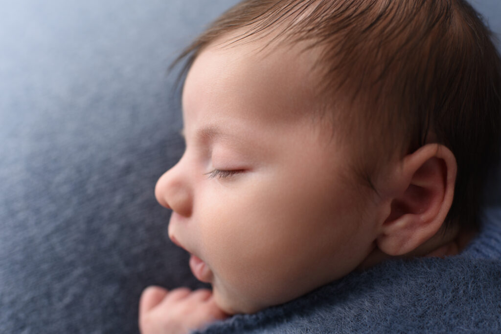Sweet details done by Christy Mitchell Photography during a newborn session in studio 